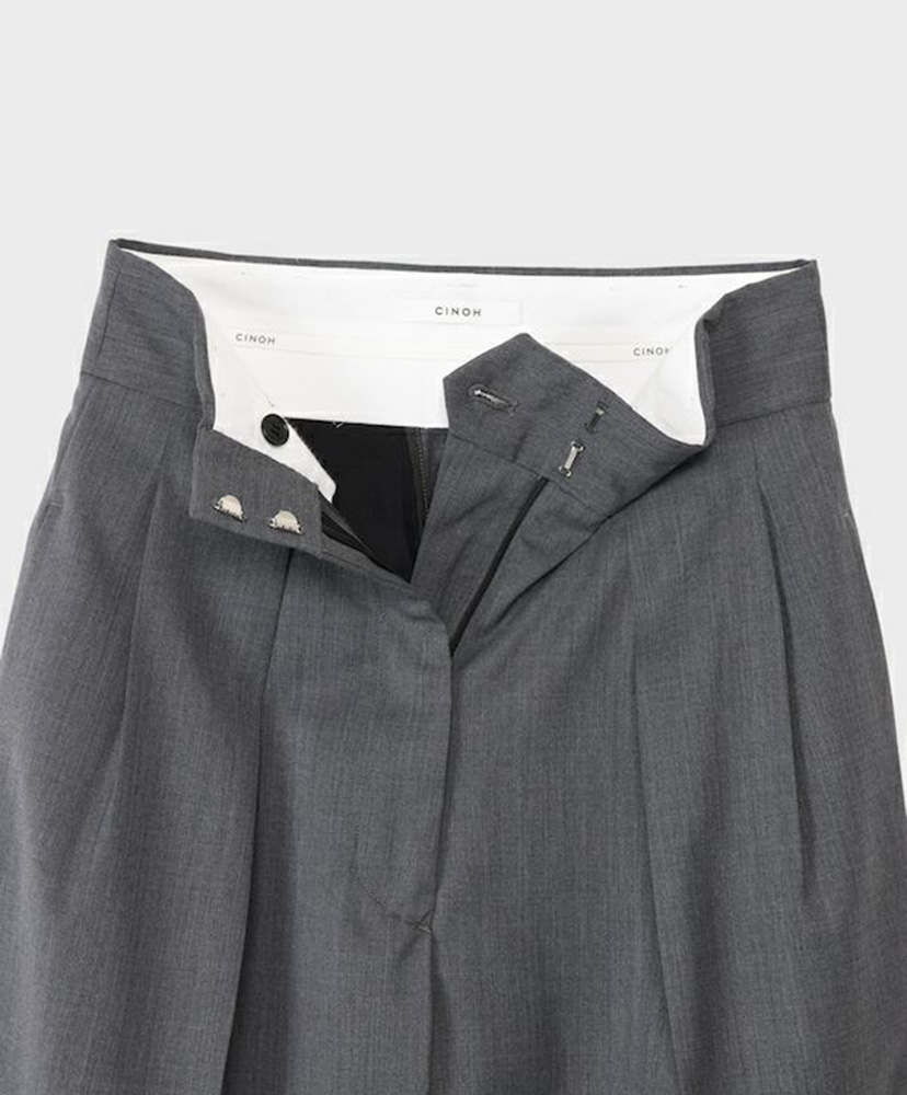 T/W Twill High Waist Two Tuck Pants Gray/グレー 36(WOMEN)