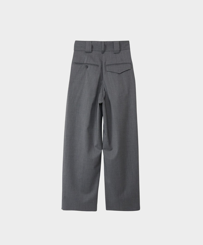 T/W Twill High Waist Two Tuck Pants Gray/グレー 36(WOMEN)