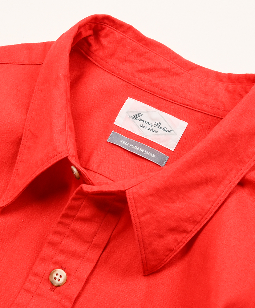 3 Button Regular Collar SH Red/レッド Type A