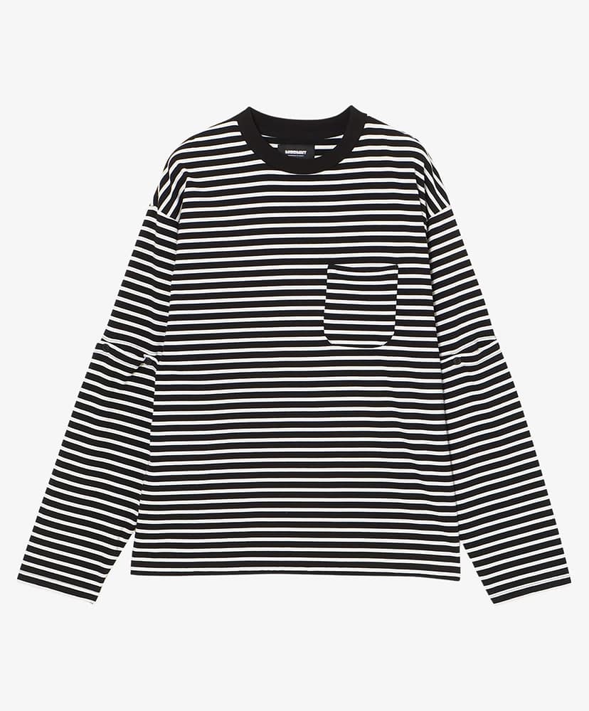 Detachable Border L/S Tee Navy/ネイビー L(MEN)