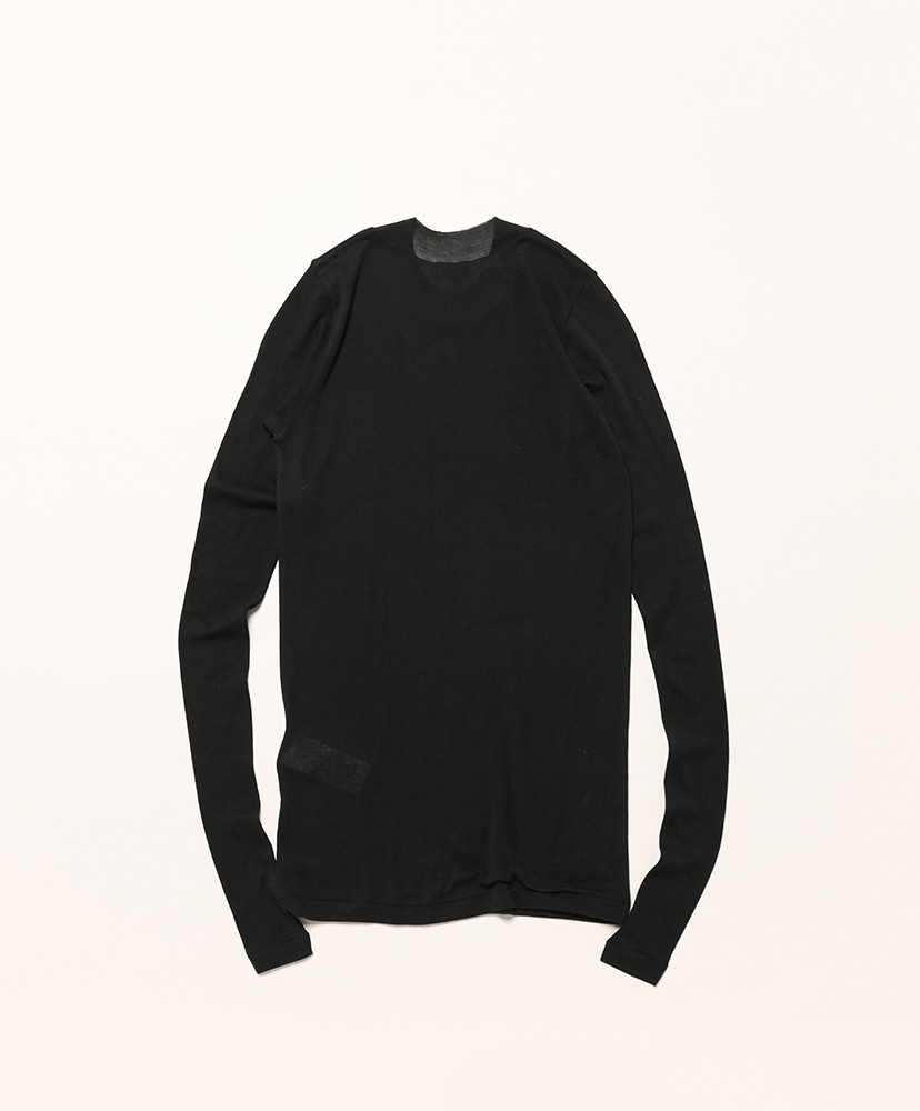 Super High Gauge Sheer Rib L/S Tee Black/ブラック 1(WOMEN)