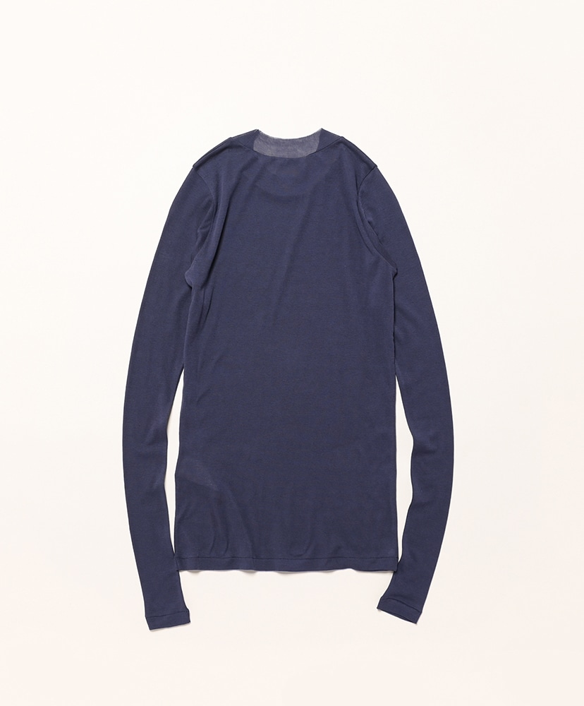 Super High Gauge Sheer Rib L/S Tee Navy/ネイビー 1(WOMEN)