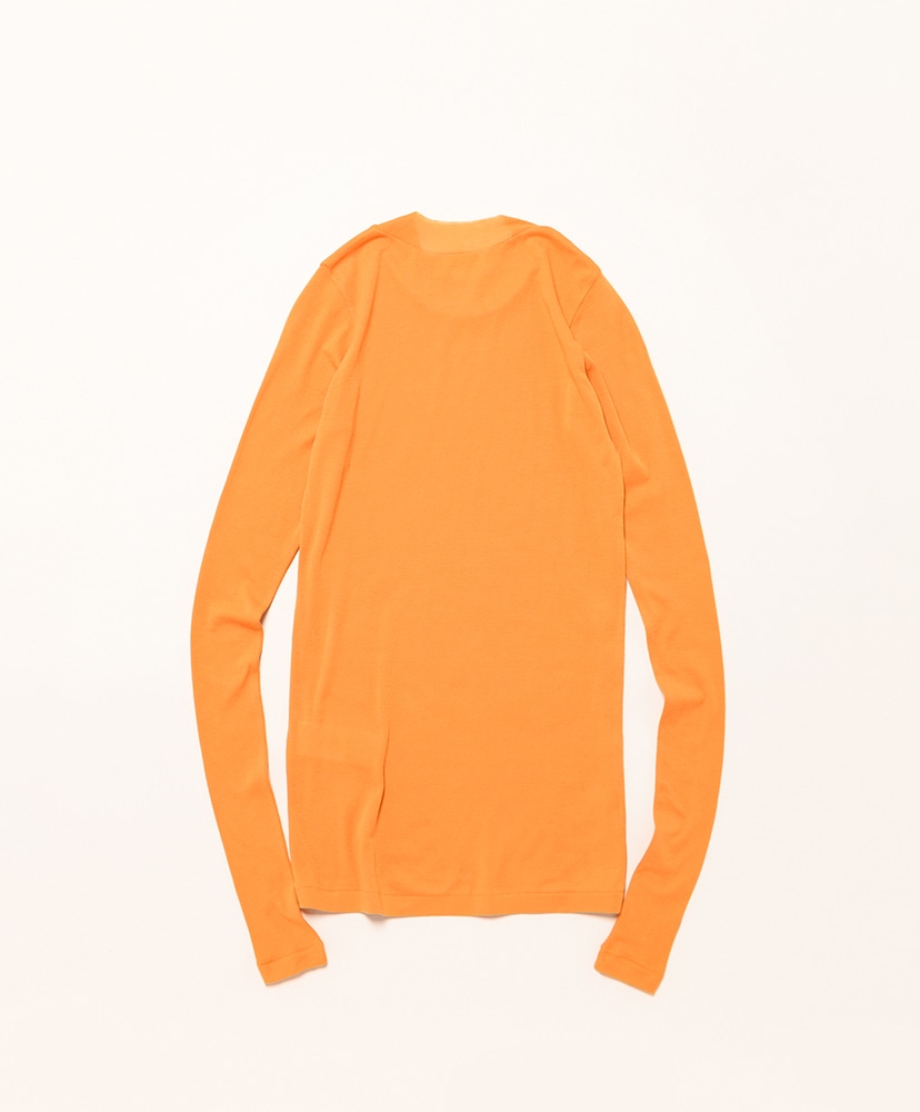 Super High Gauge Sheer Rib L/S Tee Orange/オレンジ 1(WOMEN)
