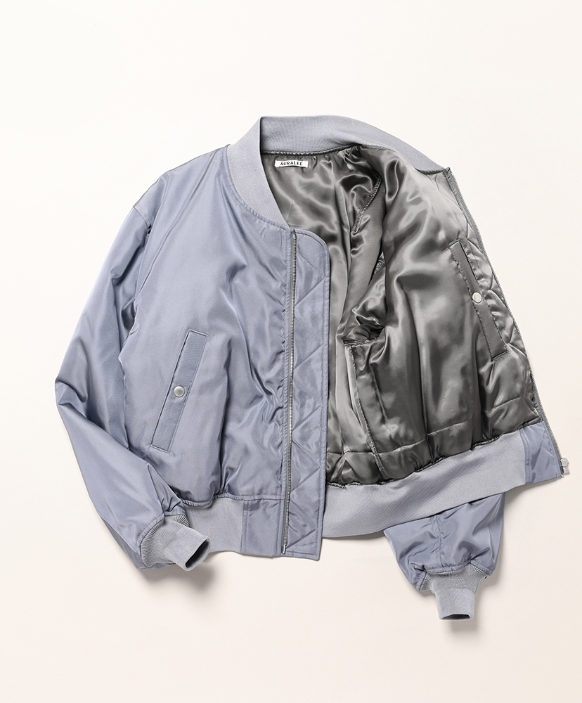 High Density Silk Twill Flight Blouson Blue Gray/ブルーグレー 3(MEN)