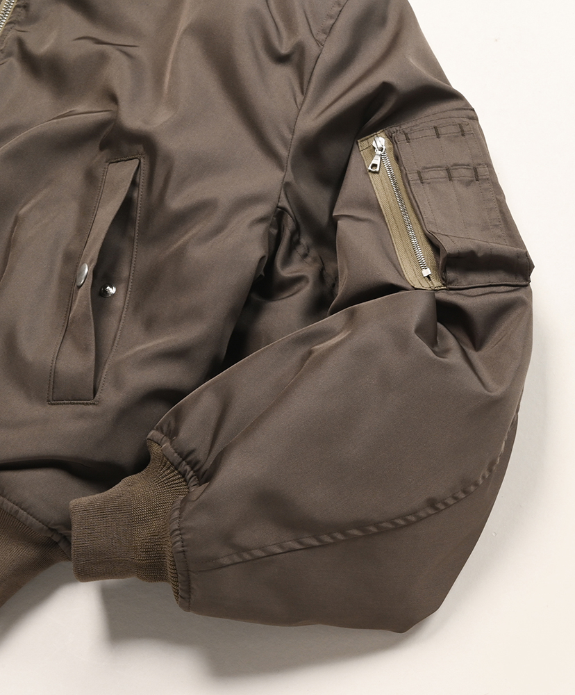 High Density Silk Twill Flight Blouson Dark Olive/ダークオリーブ 3(MEN)