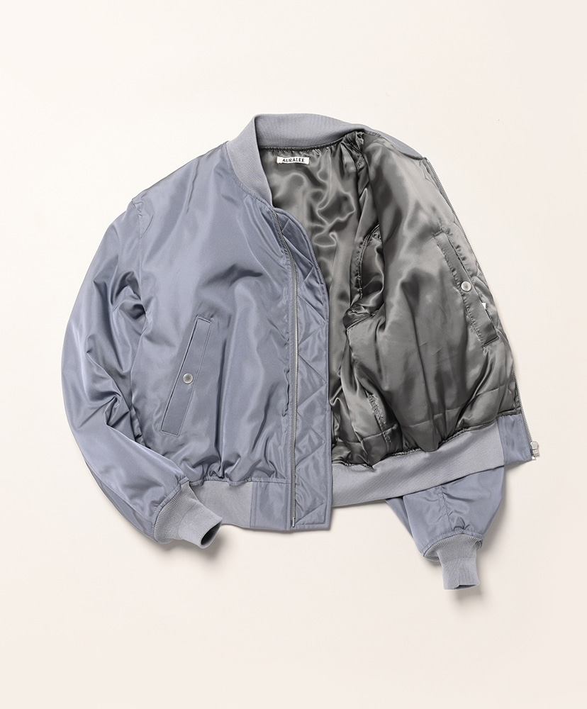 High Density Silk Twill Flight Blouson Blue Gray/ ブルーグレー 0(WOMEN)