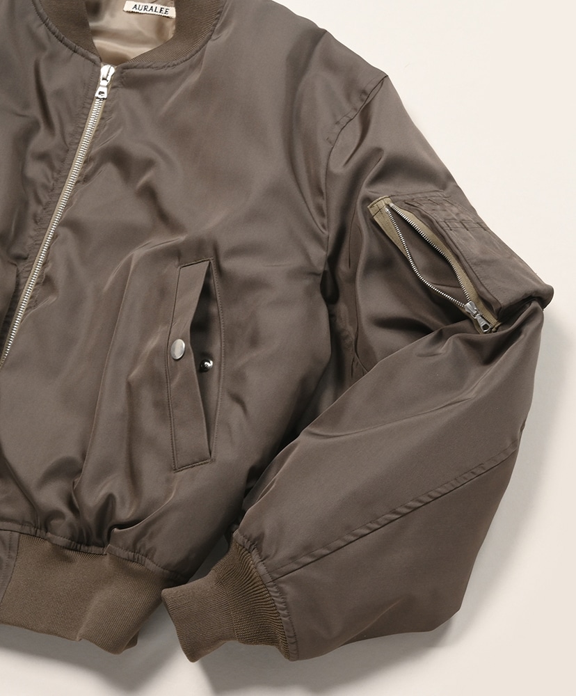 High Density Silk Twill Flight Blouson Dark Olive/ダークオリーブ 0(WOMEN)