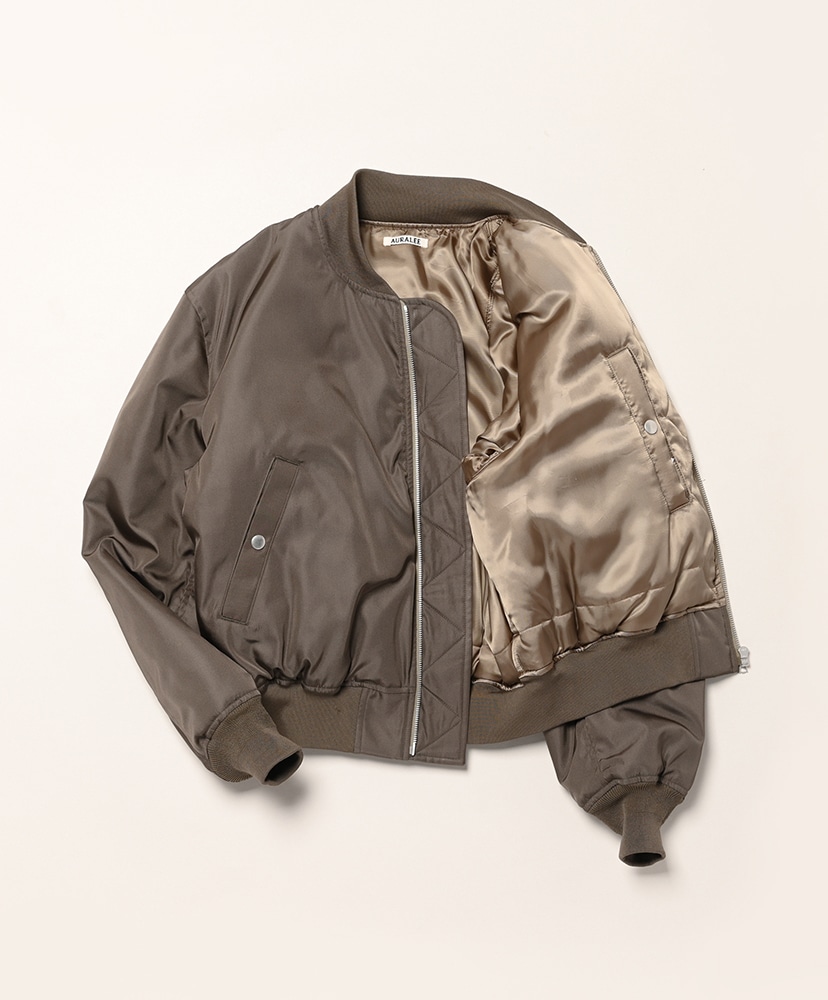 High Density Silk Twill Flight Blouson Dark Olive/ダークオリーブ 0(WOMEN)