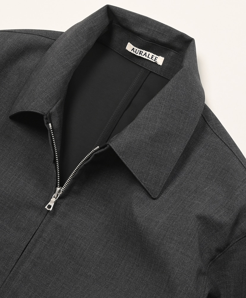 Bonded Tropical Wool Zip Blouson Top Charcoal/トップチャコール 3(MEN)