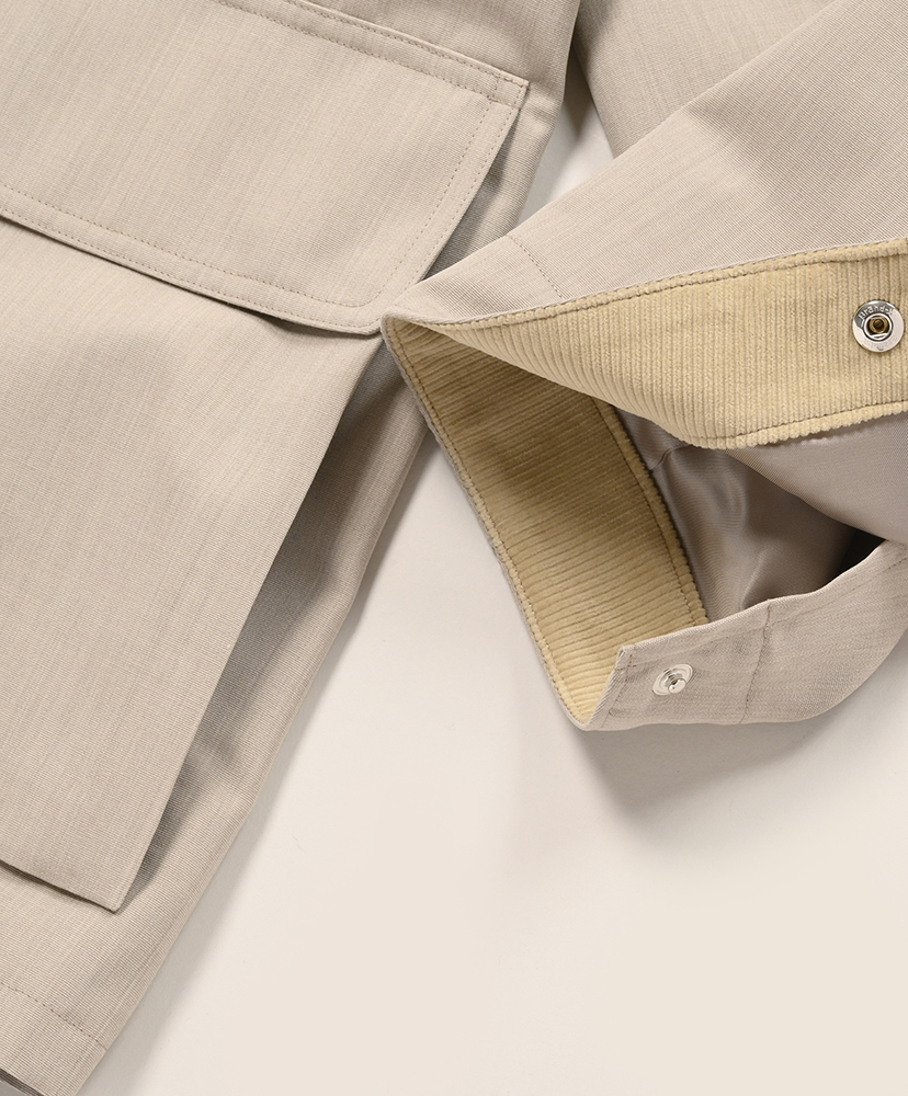 Wool Max Canvas Blouson Top Gray Beige/トップグレーベージュ 0(WOMEN)