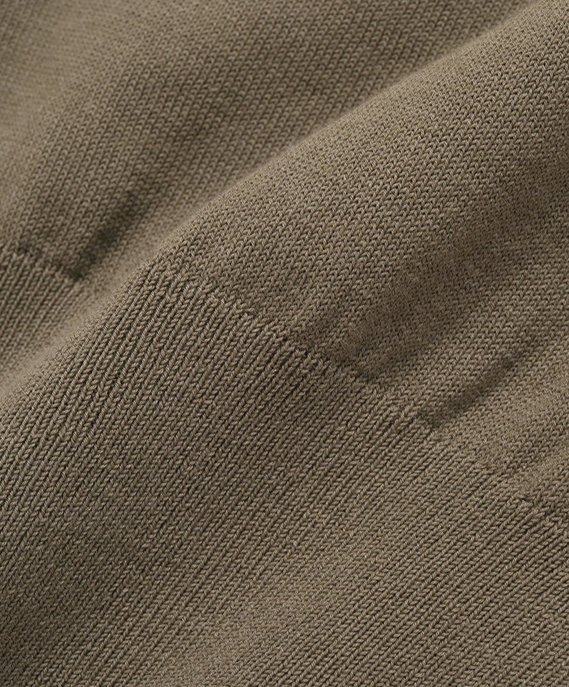Giza High Gauge Knit Half Sleeved Cardigan Olive Gray/オリーブグレー 3(MEN)