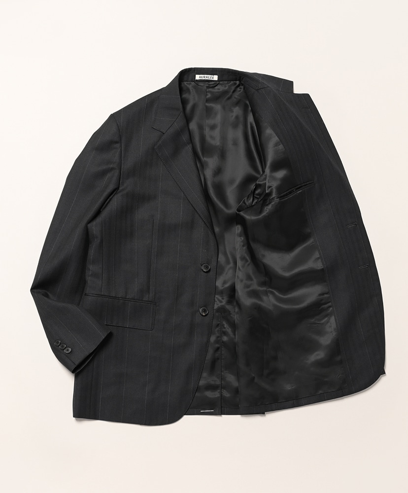 Bluefaced Wool Jacket Charcoal Navy Stripe/チャコールネイビーストライプ 3(MEN)