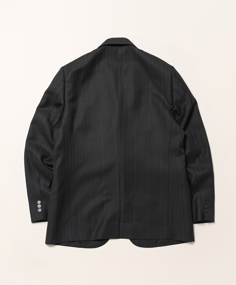 Bluefaced Wool Jacket Charcoal Navy Stripe/チャコールネイビーストライプ 3(MEN)