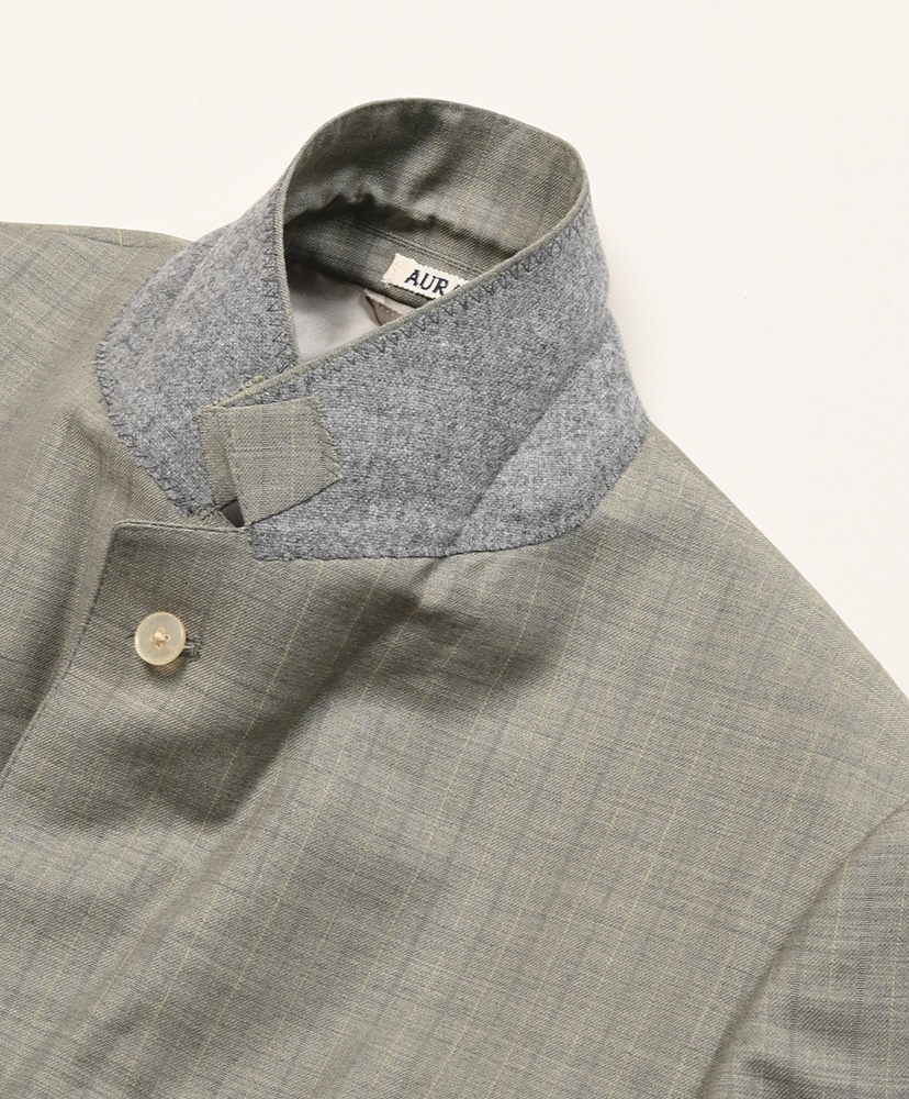 Bluefaced Wool Jacket Khaki Gray Stripe/カーキグレーストライプ 3(MEN)