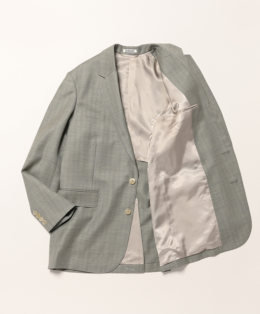 Bluefaced Wool Jacket Khaki Gray Stripe/カーキグレーストライプ 0(WOMEN)