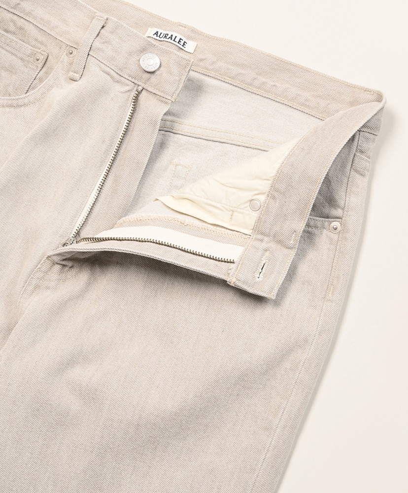Faded Hard Twist Brown Denim 5p Pants Light Gray/ライトグレー 28(MEN)