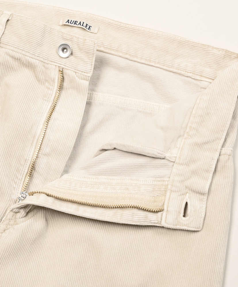 Garment-Dyed Finx Corduroy 5p Wide Pants White Khaki/ホワイトカーキ 3(MEN)
