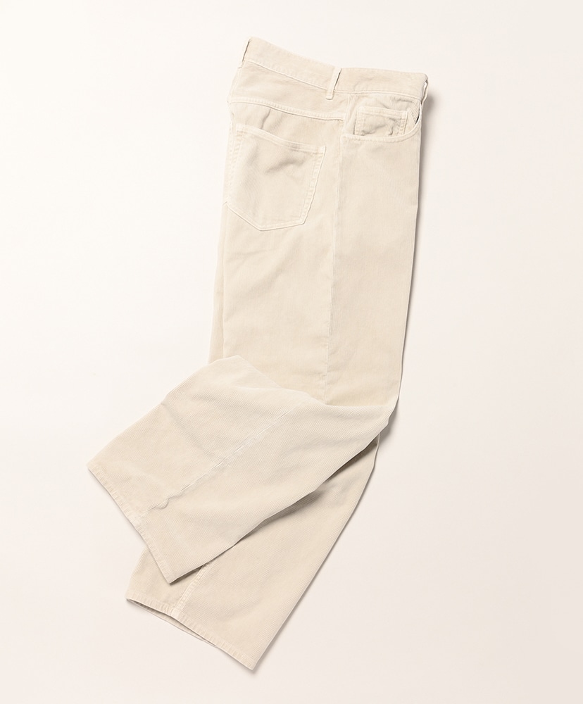 Garment-Dyed Finx Corduroy 5p Wide Pants White Khaki/ホワイトカーキ 3(MEN)