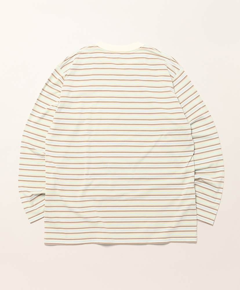 Gradient Stripe Jersey L/S Tee Fade Mint Stripe/フェードミントストライプ 4(MEN)