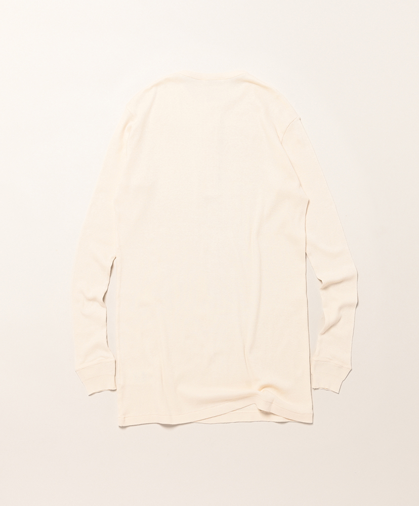 Organic Soft Rib Henley Neck P/O Ivory/アイボリー 3(MEN)