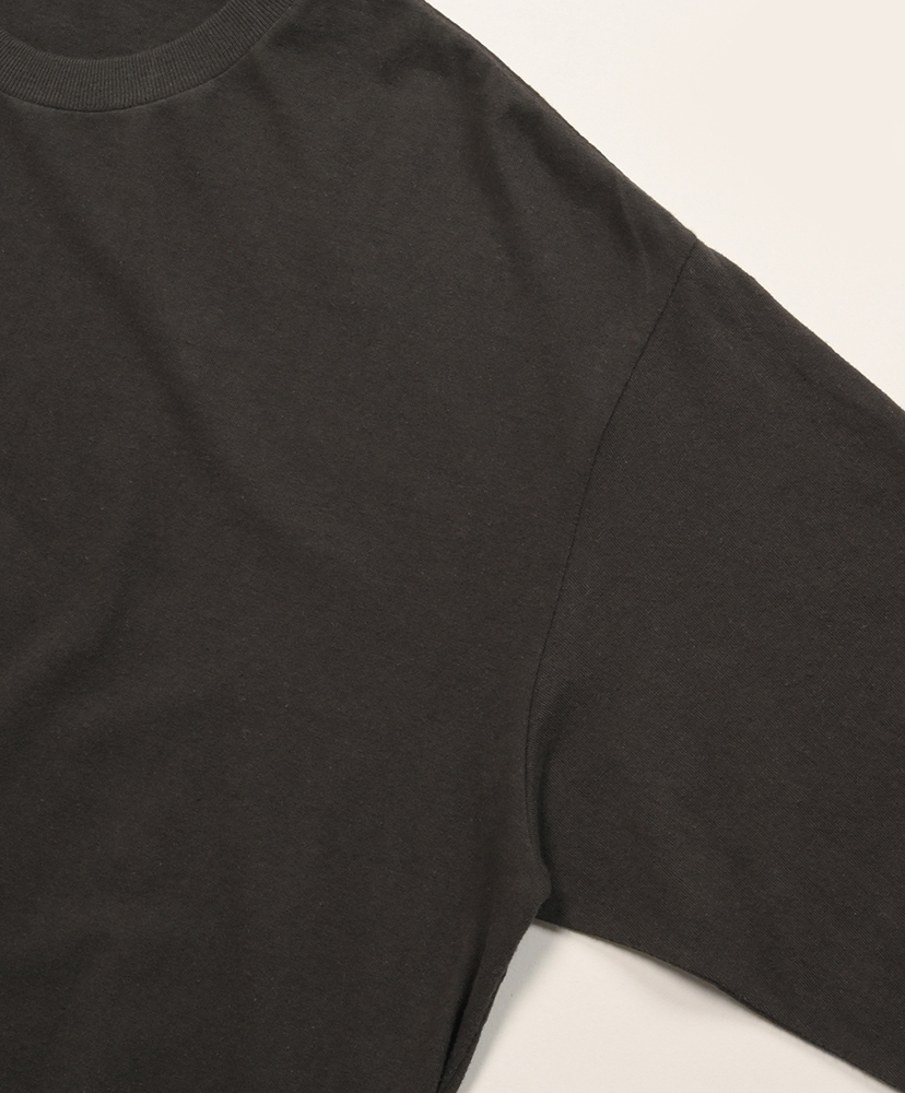 Brushed Organic Cotton Jersey L/S Tee Ink Black/インクブラック 3(MEN)