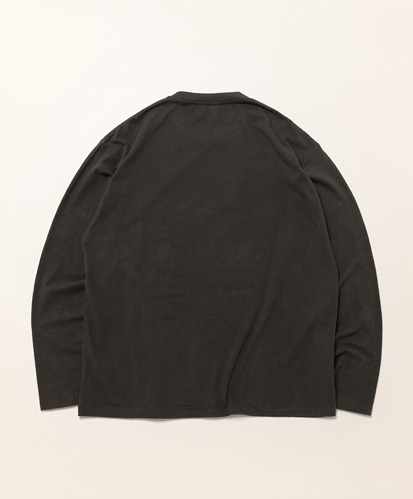 Brushed Organic Cotton Jersey L/S Tee Ink Black/インクブラック 3(MEN)