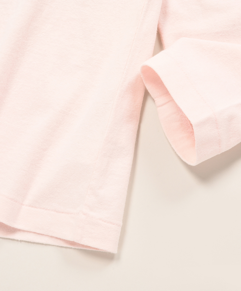 Brushed Organic Cotton Jersey L/S Tee Pale Pink/ペールピンク 3(MEN)