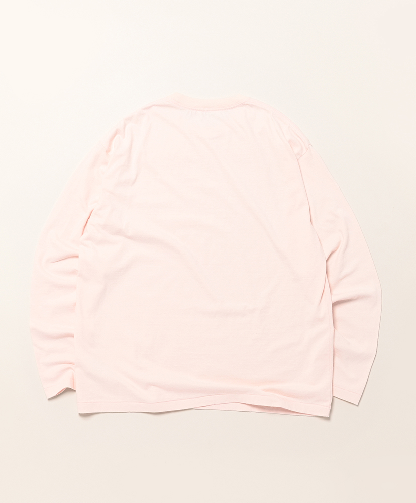 Brushed Organic Cotton Jersey L/S Tee Pale Pink/ペールピンク 3(MEN)
