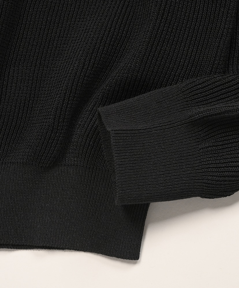 Flat Yarn Rib Knit P/O Black/ブラック 3(MEN)