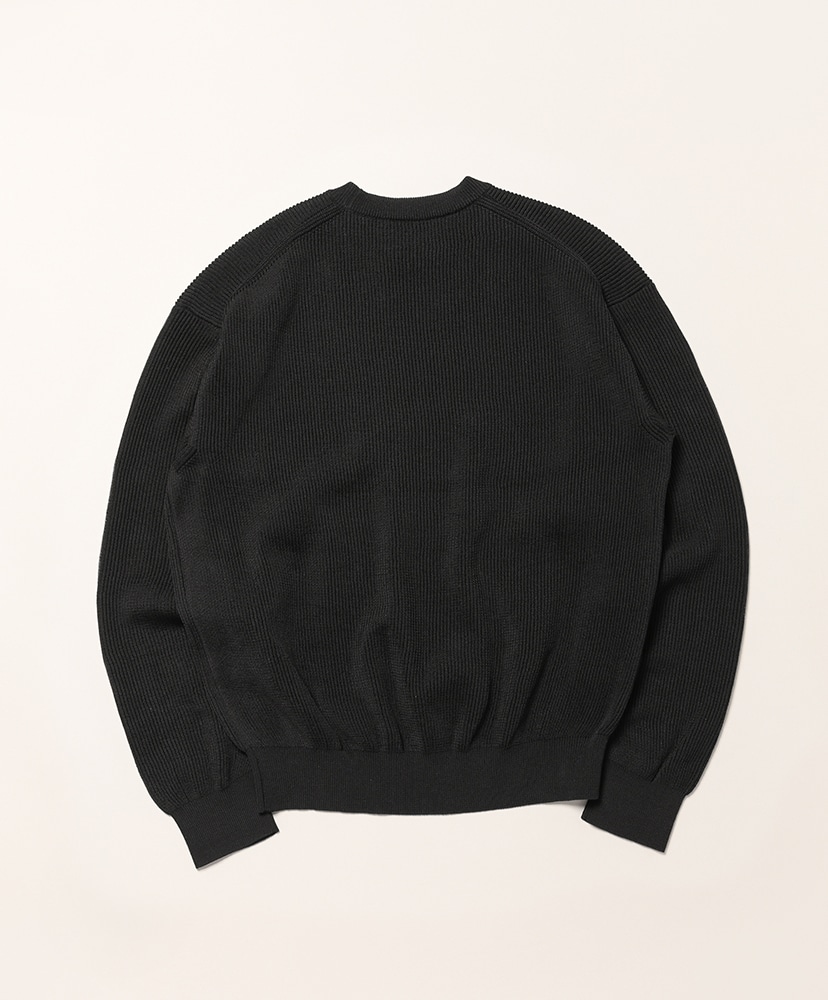 Flat Yarn Rib Knit P/O Black/ブラック 3(MEN)