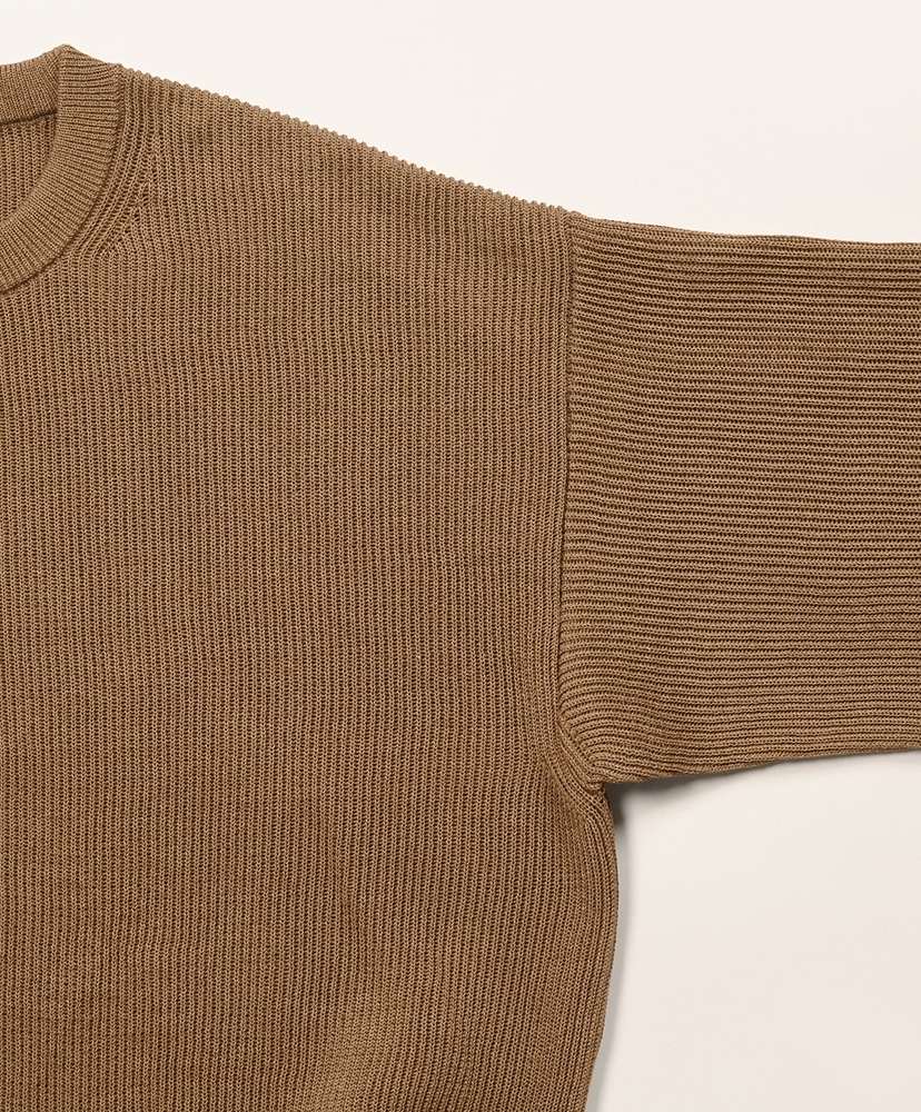 Flat Yarn Rib Knit P/O Light Brown/ライトブラウン 3(MEN)