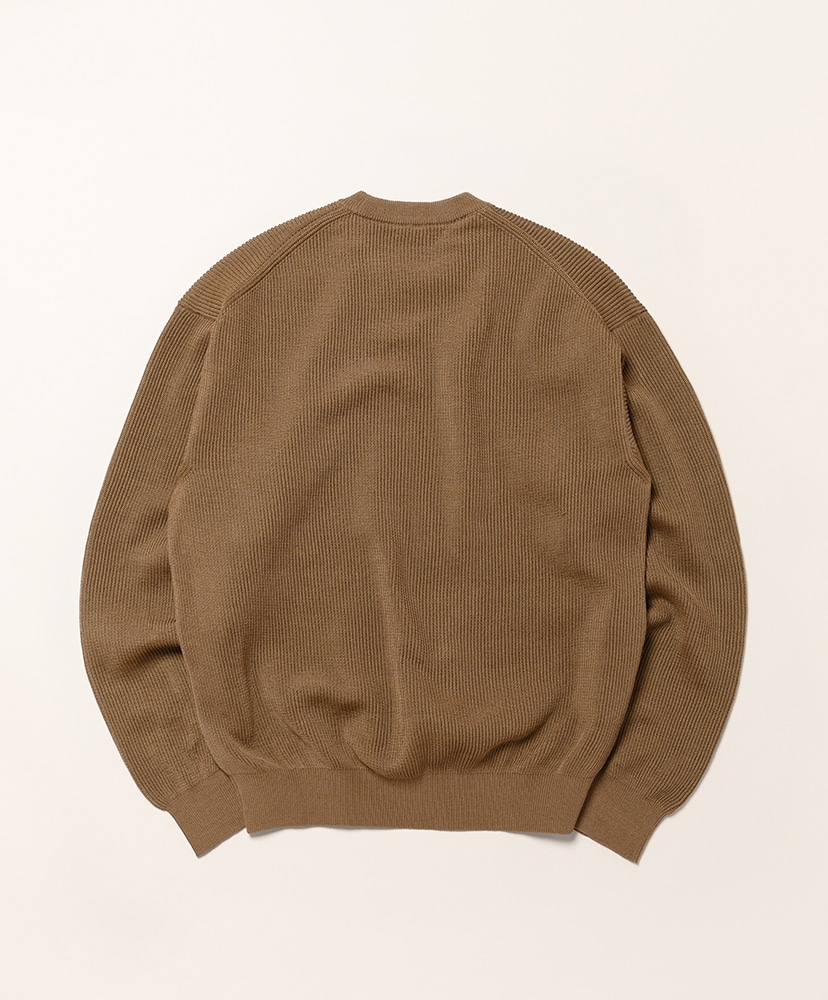 Flat Yarn Rib Knit P/O Light Brown/ライトブラウン 3(MEN)