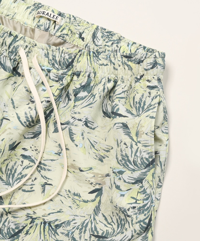 Printed Airy Silk Shorts Pale Green/ペールグリーン 4(MEN)