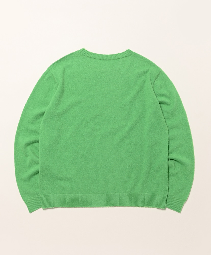 Brushed Cashmere Cotton Knit P/O Green/グリーン 3(MEN)