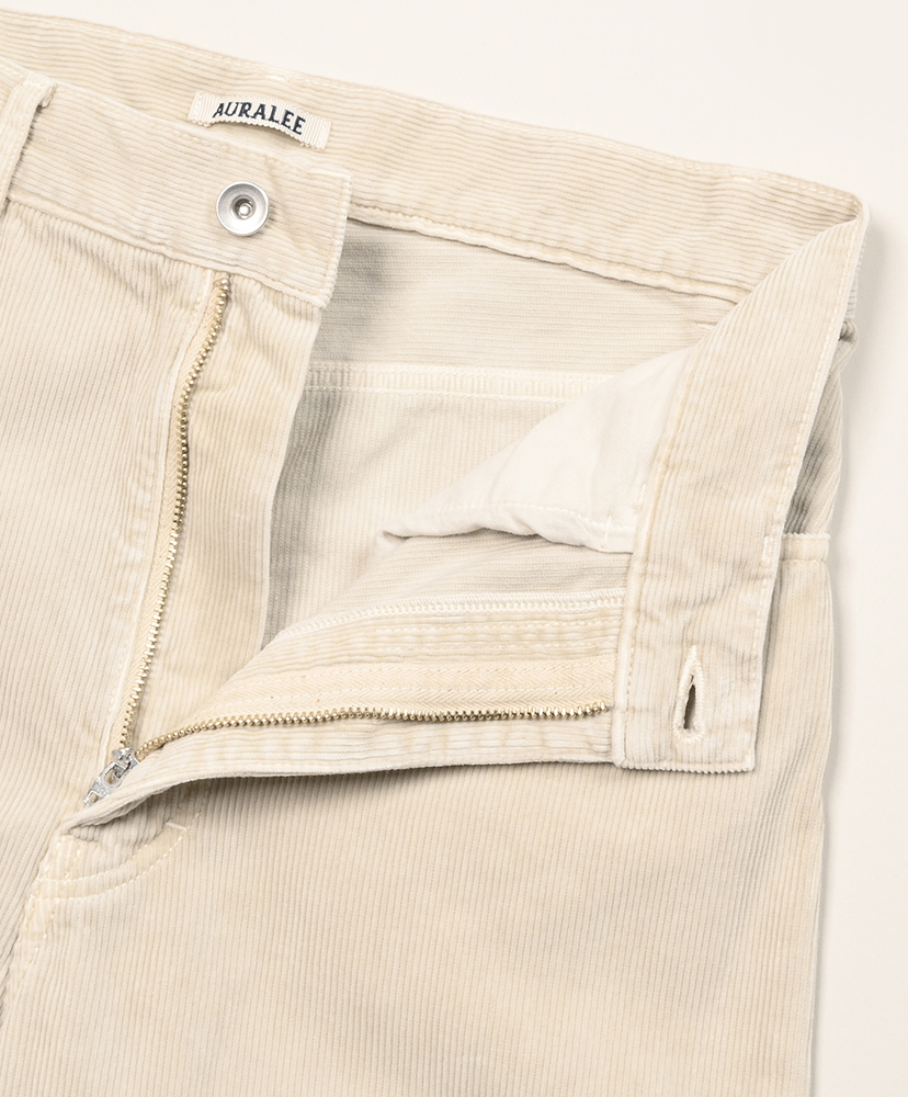 Garment-Dyed Finx Corduroy 5p Wide Pants White Khaki/ホワイトカーキ 0(WOMEN)