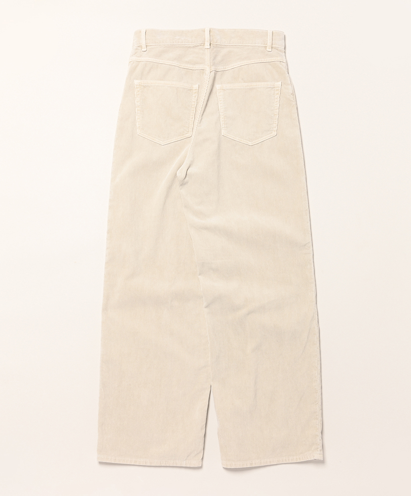 Garment-Dyed Finx Corduroy 5p Wide Pants White Khaki/ホワイトカーキ 0(WOMEN)