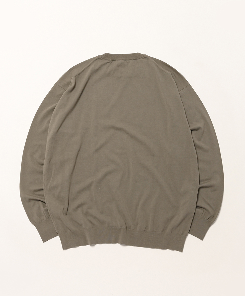 Giza High Gauge Knit P/O Olive Gray/オリーブグレー 3(MEN)