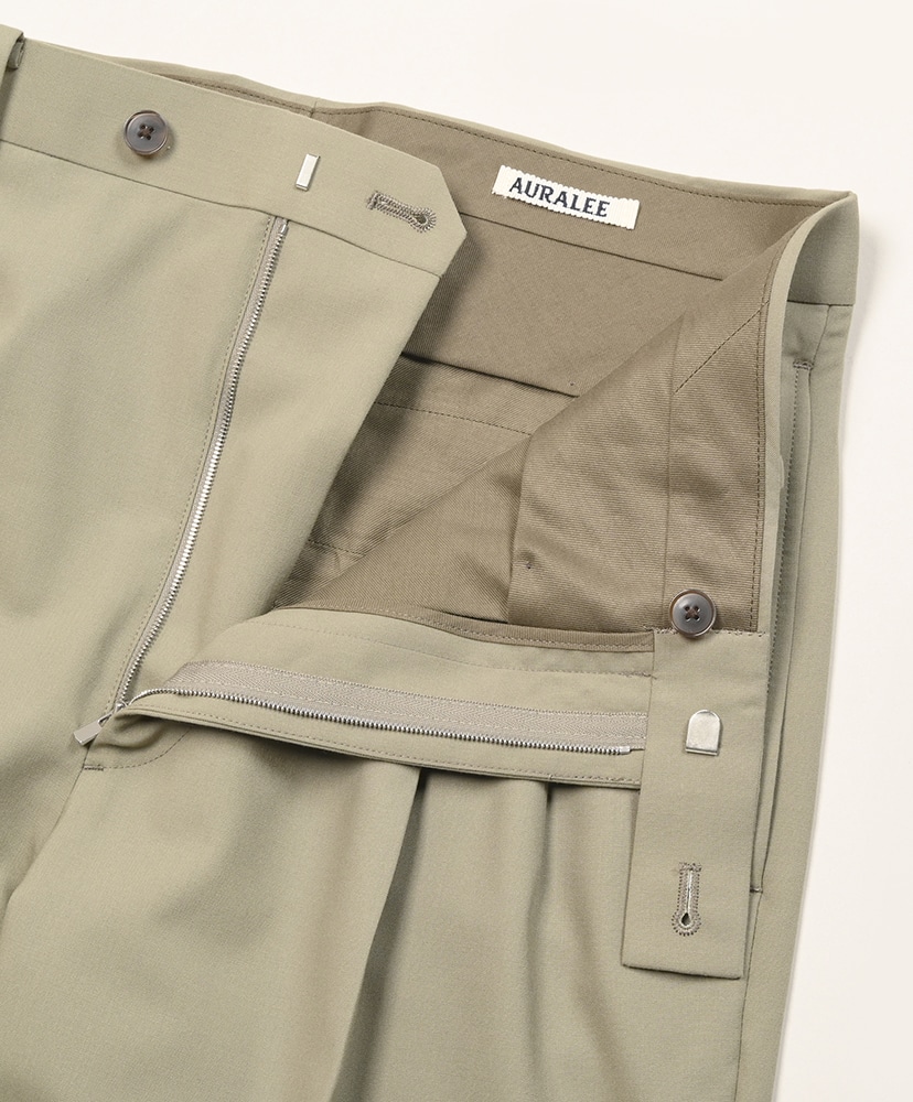 Ultra Fine Tropical Wool Two-Tuck Slacks Light Khaki/ライトカーキ 3(MEN)