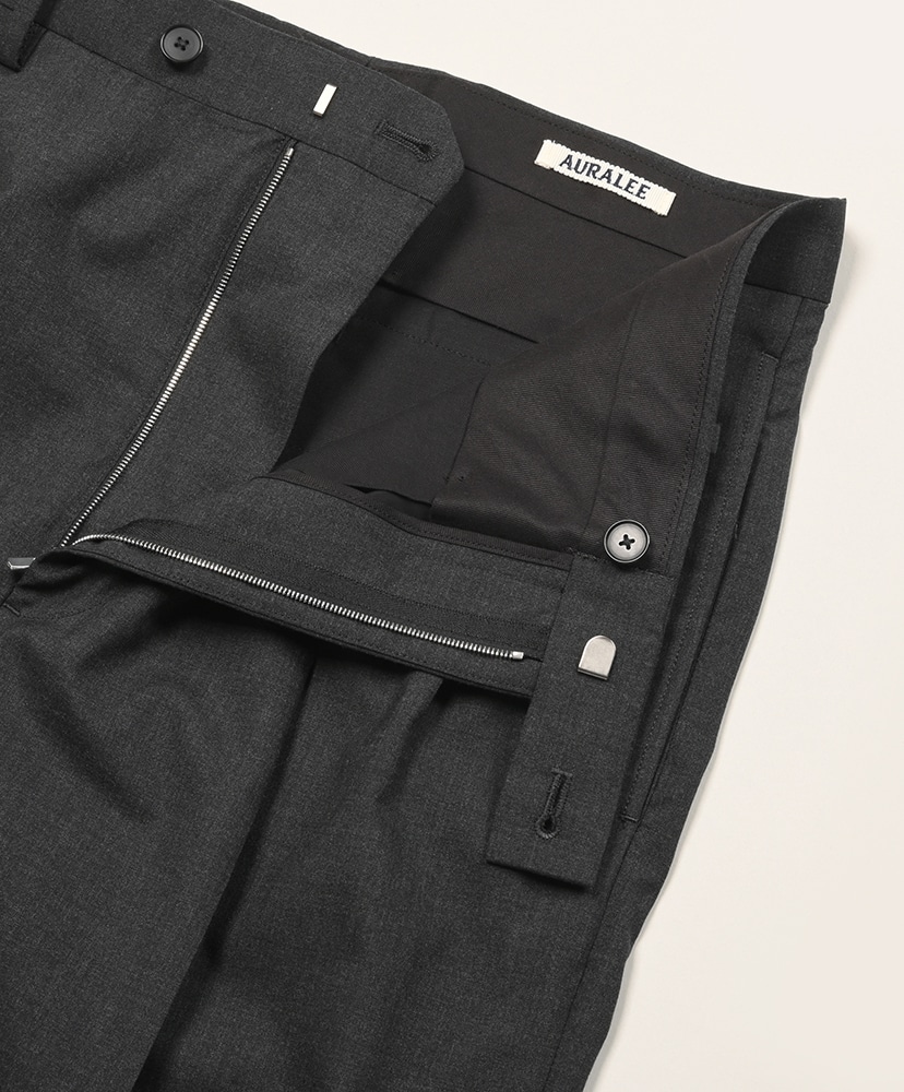 Ultra Fine Tropical Wool Two-Tuck Slacks Top Charcoal/トップチャコール 3(MEN)