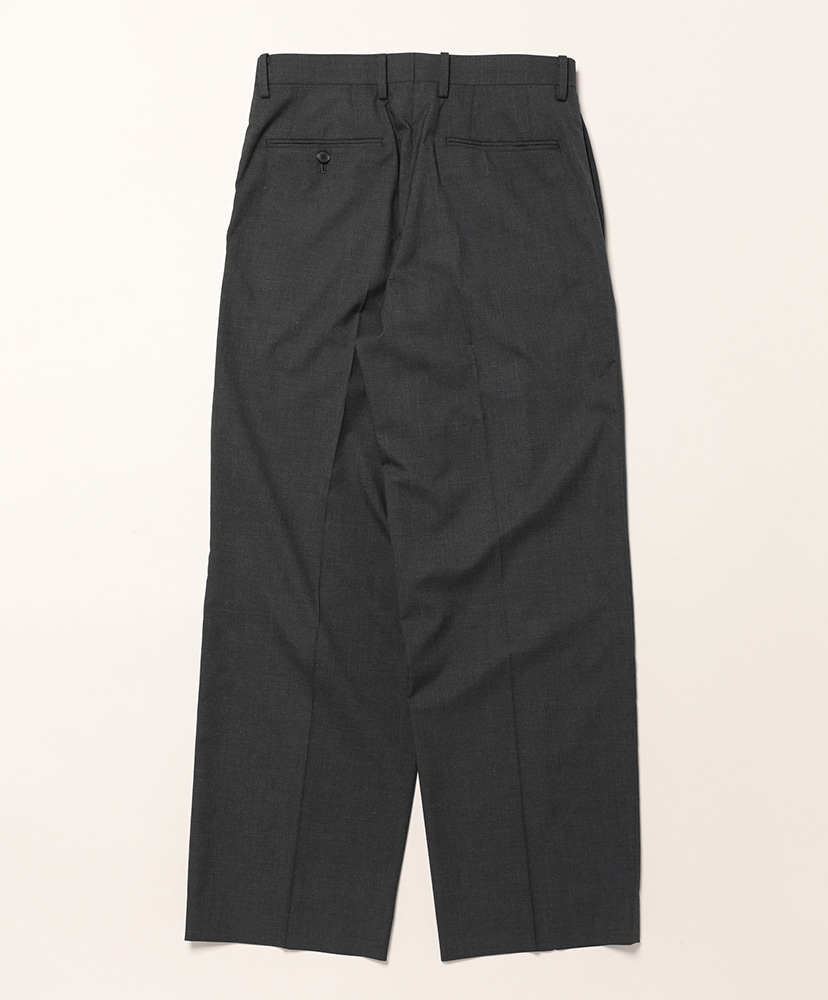 Ultra Fine Tropical Wool Two-Tuck Slacks Top Charcoal/トップチャコール 3(MEN)