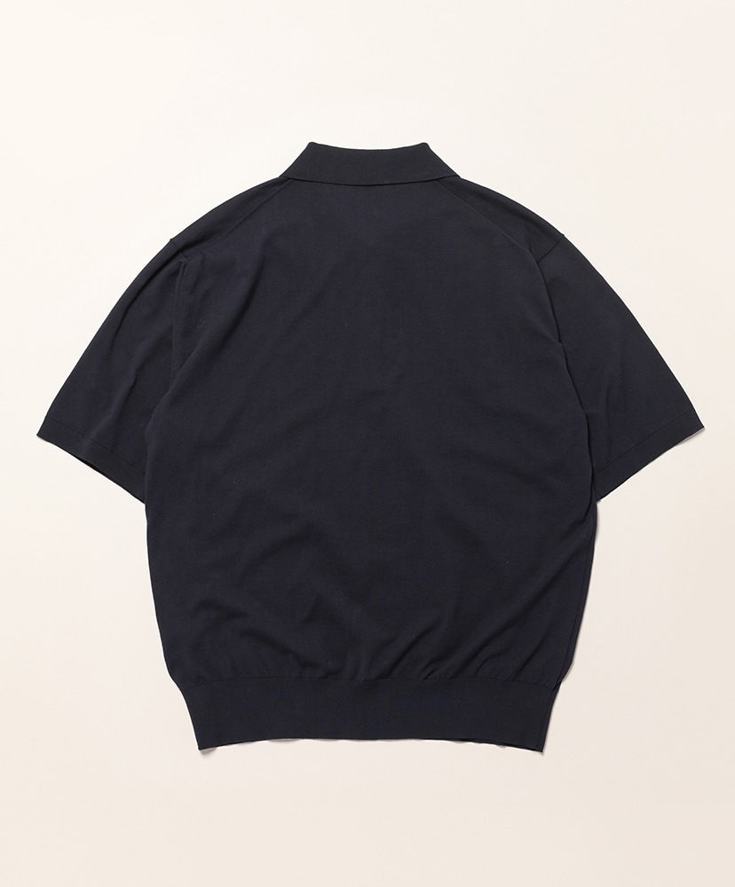 Giza High Gauge Knit Polo Dark Navy/ダークネイビー 3(MEN)