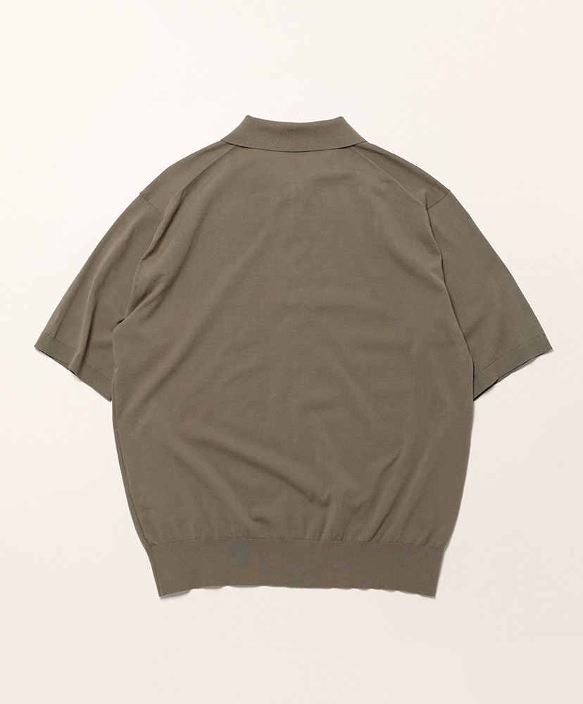 Giza High Gauge Knit Polo Olive Gray/オリーブグレー 3(MEN)