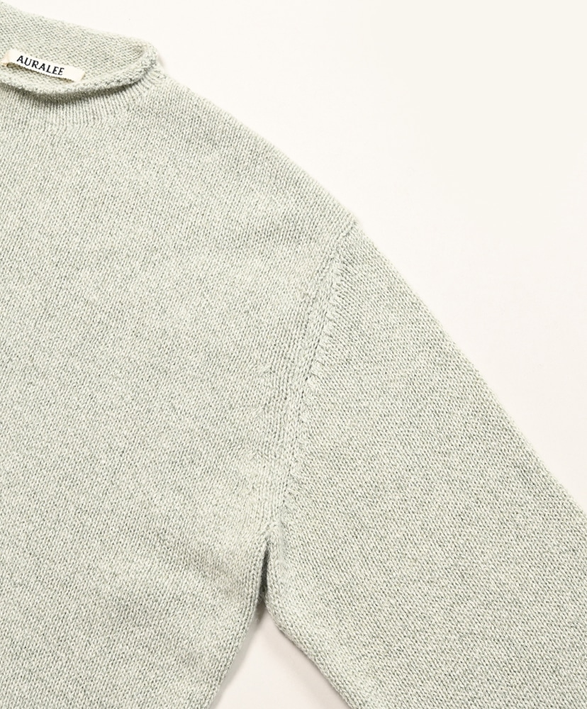 Cashmere Silk Melange Knit P/O Mix Mint Gray/ミックスミントグレー 3(MEN)