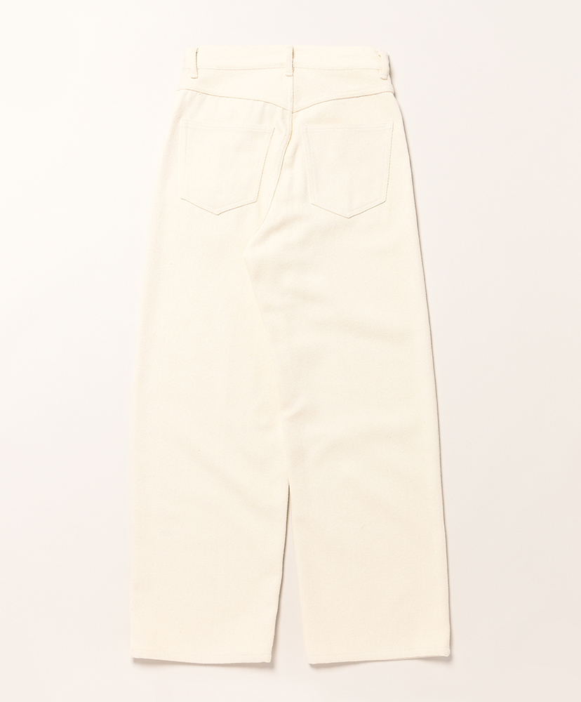 Silk Nep Denim 5P Wide Pants Ivory White/アイボリーホワイト 0(WOMEN)
