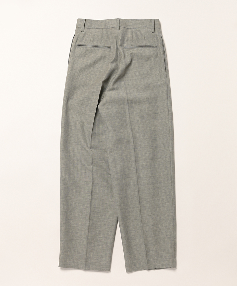 Bluefaced Wool Two-Tuck Slacks Khaki Gray Stripe/カーキグレーストライプ 0(WOMEN)