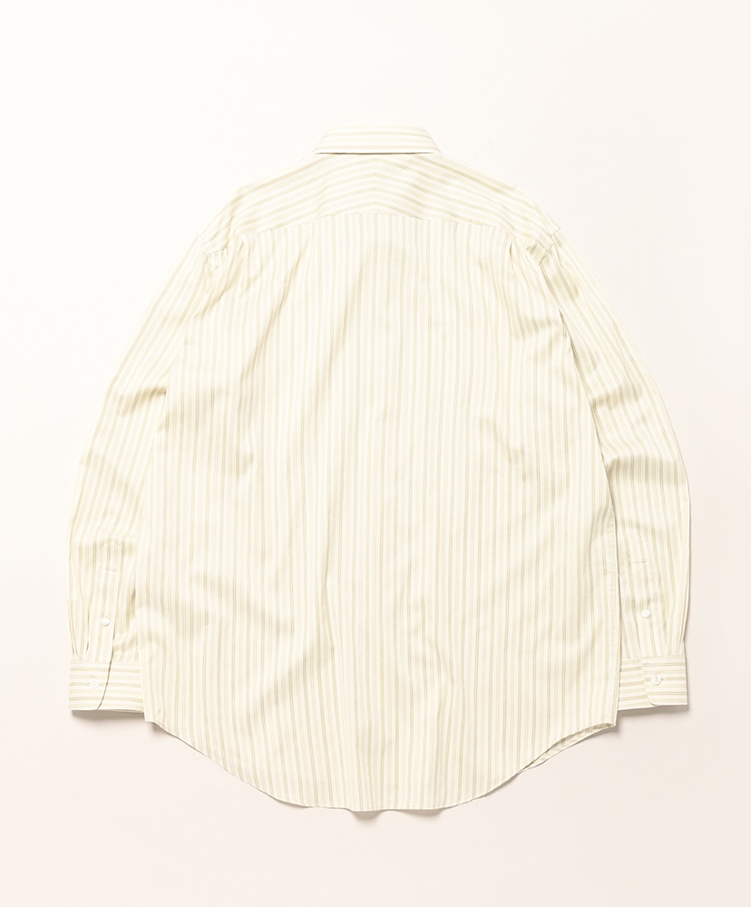 Cotton Silk Stripe Shirt Ivory Stripe/アイボリーストライプ 3(MEN)