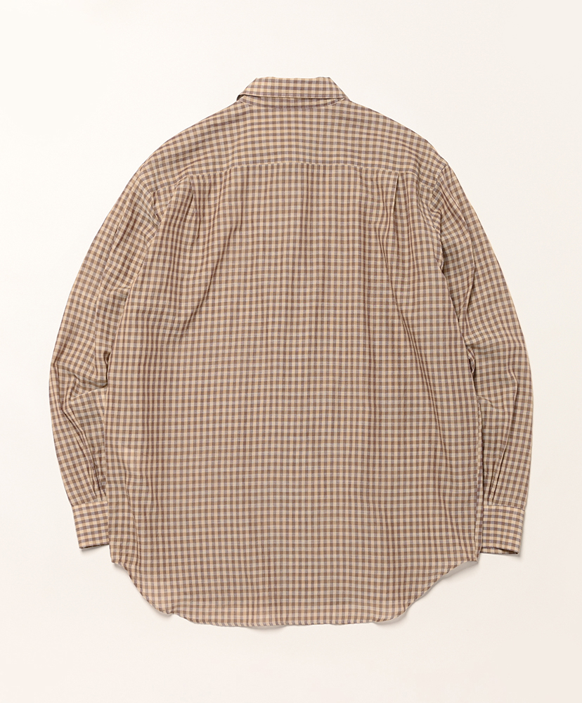 Airy Light Cotton Check Shirt Brown Gingham Check/ブラウンギンガムチェック 0(WOMEN)