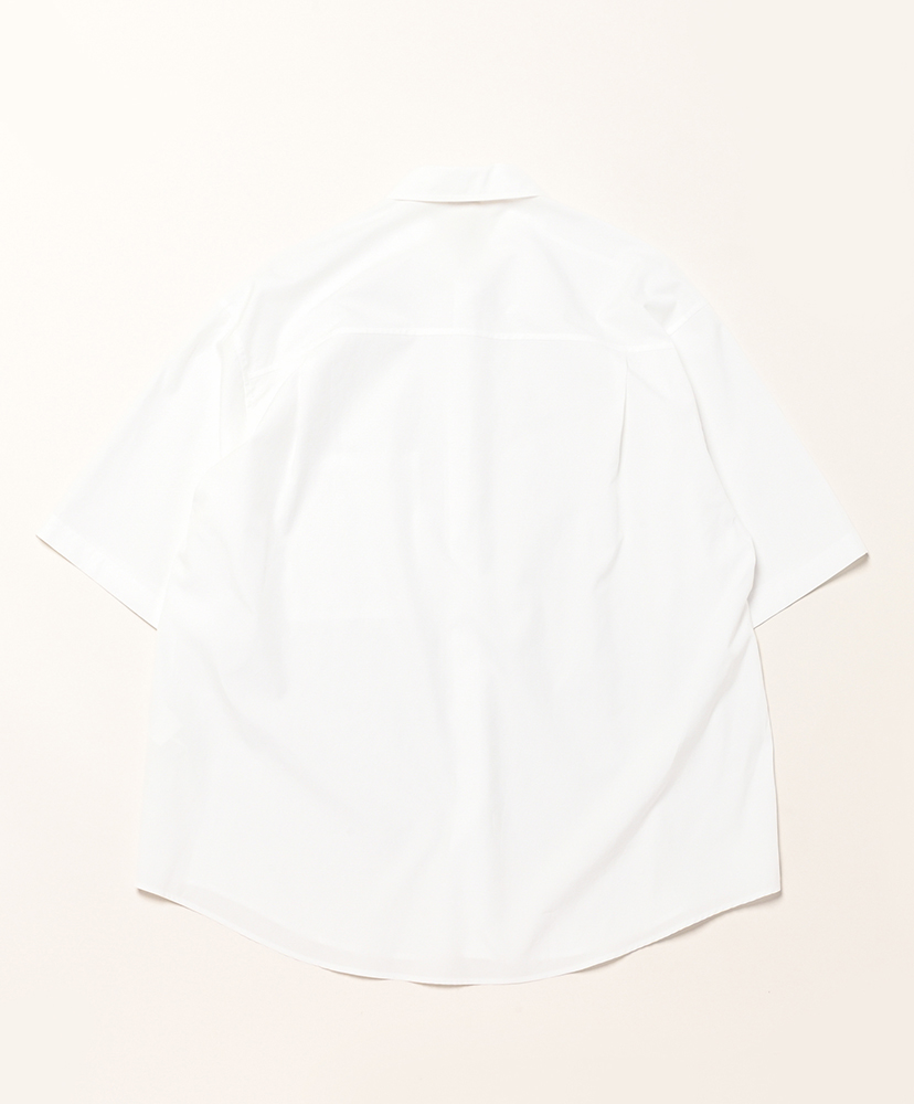 Washed Finx Twill Big Half Sleeved Shirt White/ホワイト 3(MEN)