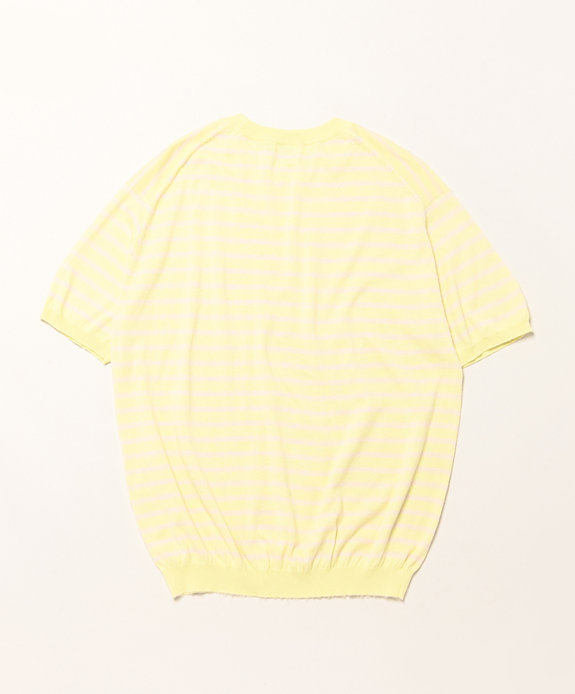 High Gauge Cotton Knit Tee Yellow Pink Stripe/イエローピンクストライプ 3(MEN)