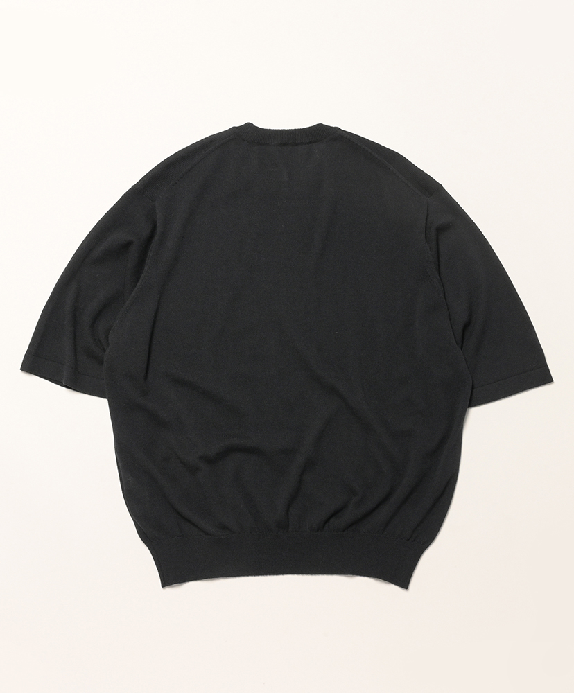 Cashmere Hard Twist Knit Tee Black/ブラック 3(MEN)
